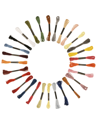 Stickgarn 8 m - 28 Stk.