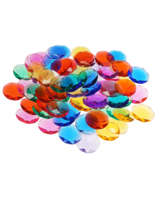 Funkelsteine transparent Midi Ø 3 cm - 72 Stk.