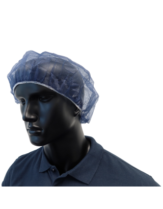 Baretthaube blau, 58 cm - 100 Stk.