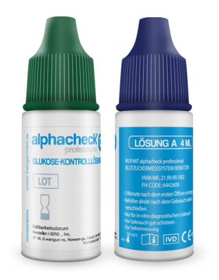 alphacheck professional Kontrolllösung A + B je 4 ml