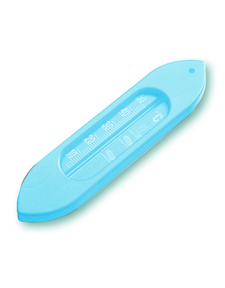 Badethermometer, Schiffchen - Plastik, Weingeistfüllung