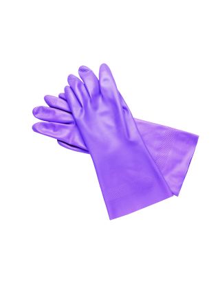 Nitril Schutzhandschuhe mit langer Stulpe, lila, autoklavierbar bei 121°C - 1 Paar